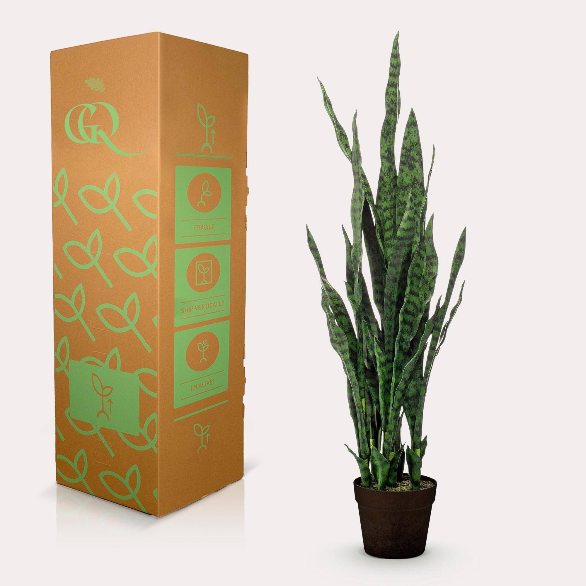 La Green Touch - Sanseveria Black Coral plante artificielle - h97cm, Ø12cm- La Green Touch - Imagen 4