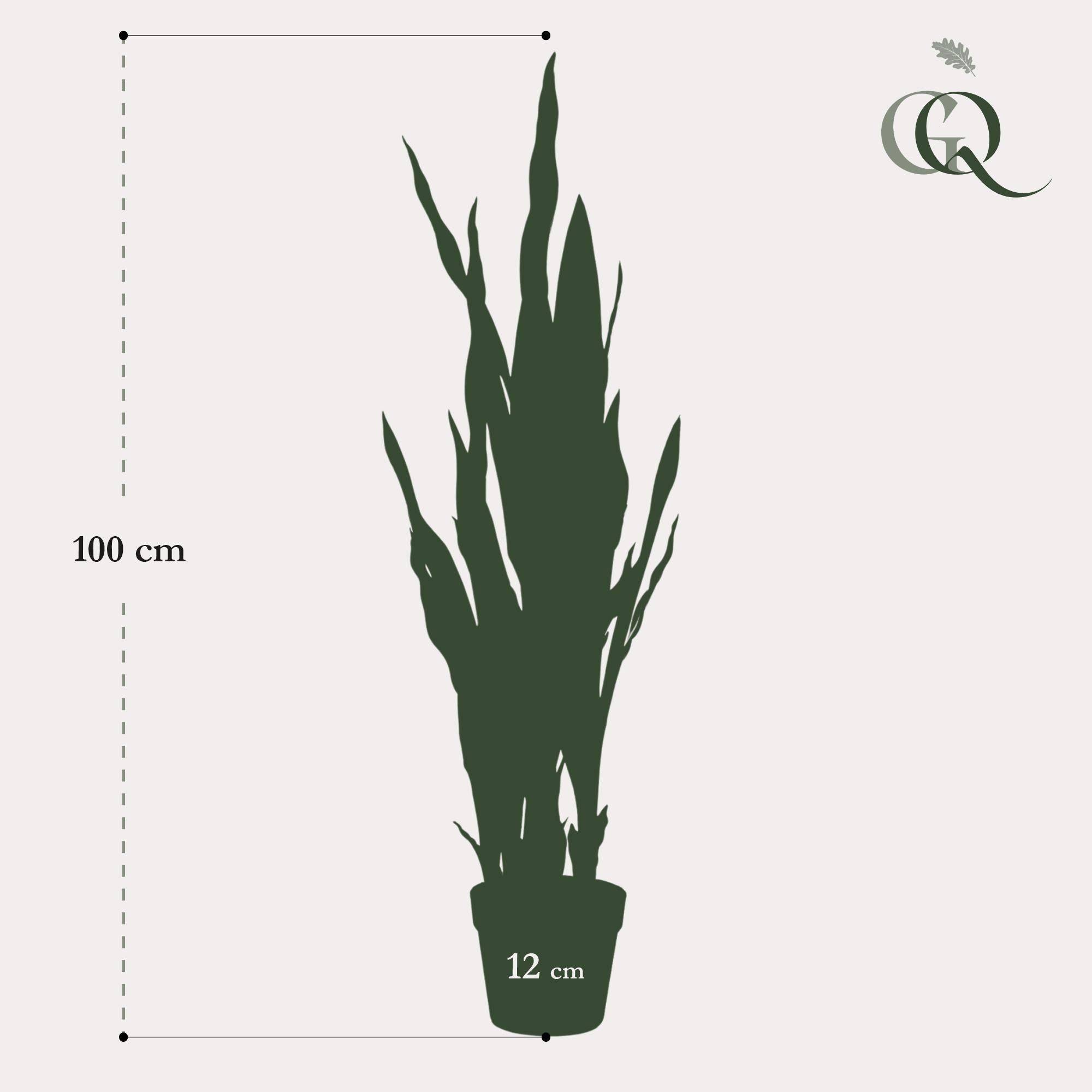 La Green Touch - Sanseveria Black Coral plante artificielle - h97cm, Ø12cm- La Green Touch - Imagen 5