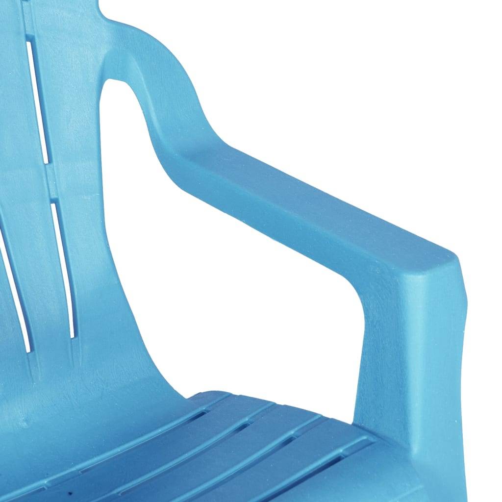 Lot de 2 Chaises de jardin pour enfants - Chaises d'extérieur - Fauteuils d'extérieur bleu 37x34x44 cm PP - MEUBLE PRO - Image 7
