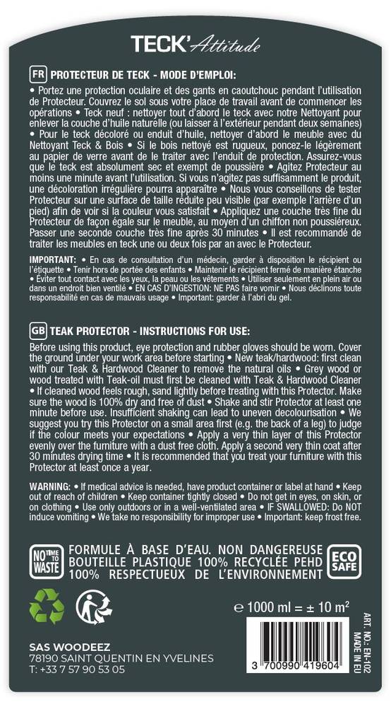 Teck'Attitude - Protecteur pour teck Naturel 1 L - TECK'Attitude - Image 2