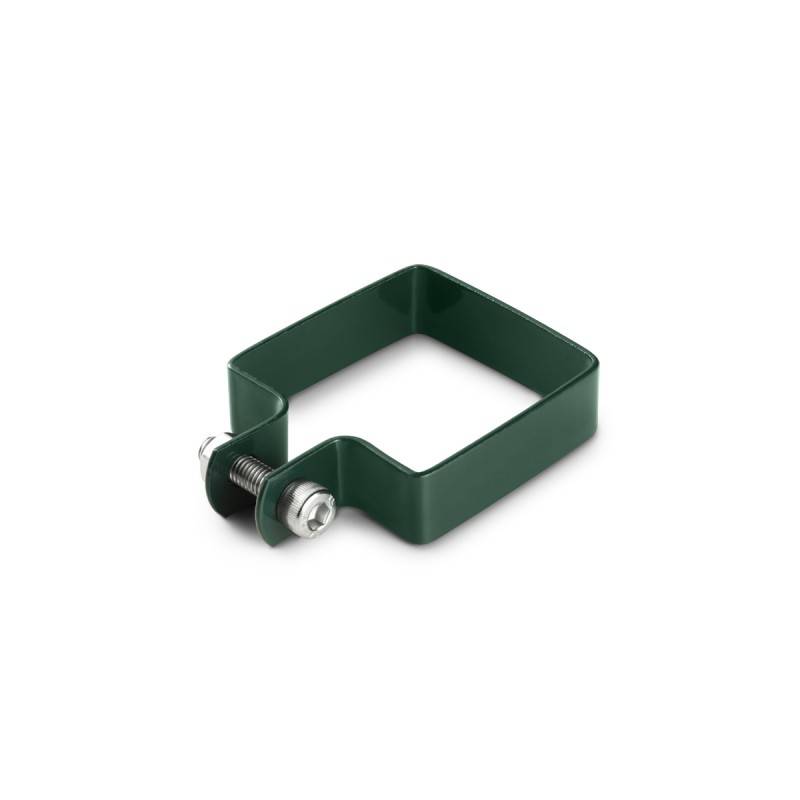 Collier de fixation carré 80 x 80 mm pour portillon grillagé Vert - Easy Clôture - Imagen 1