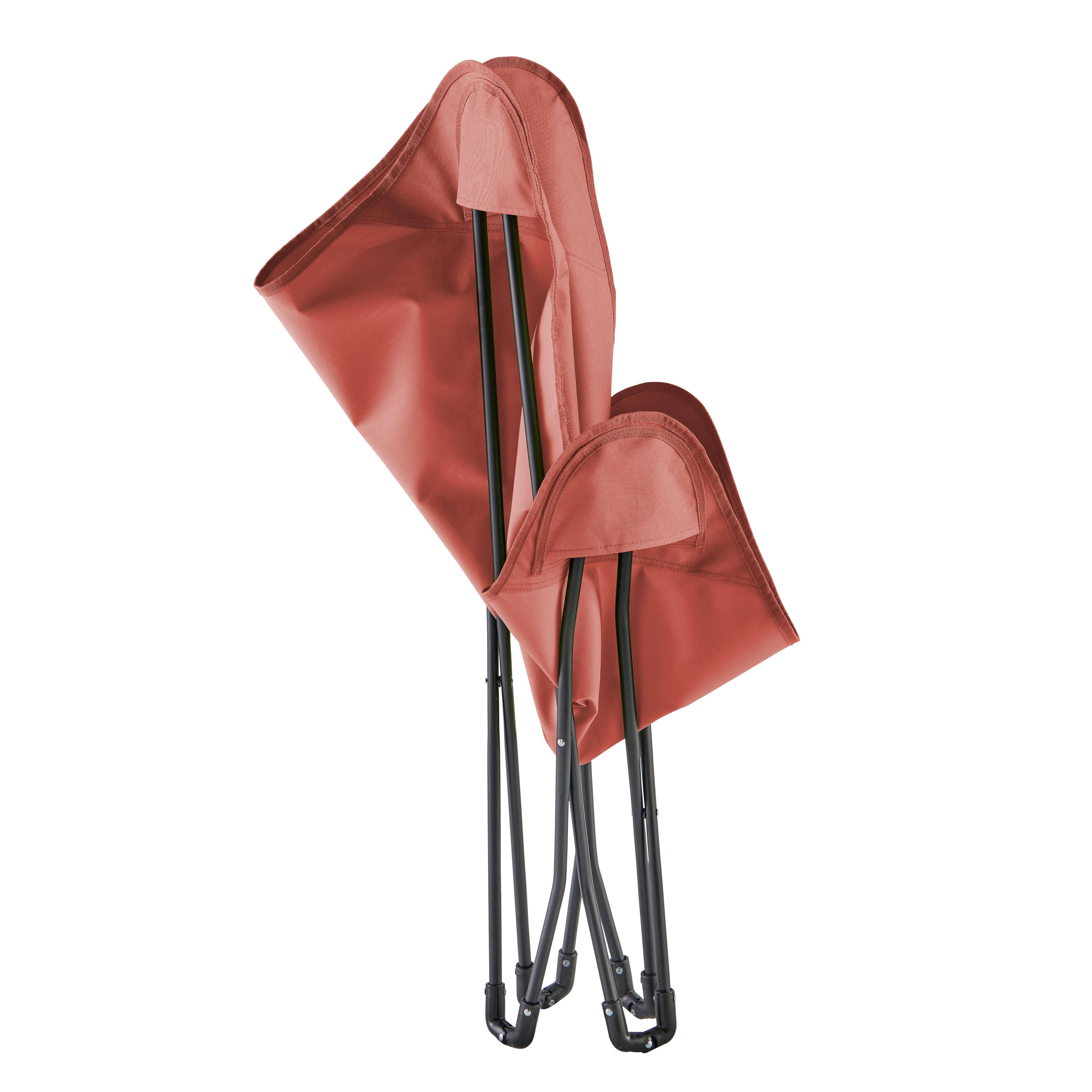 Oviala - Lot de 2 fauteuils papillon pliables terracotta Mariposa - Oviala - Imagen 3