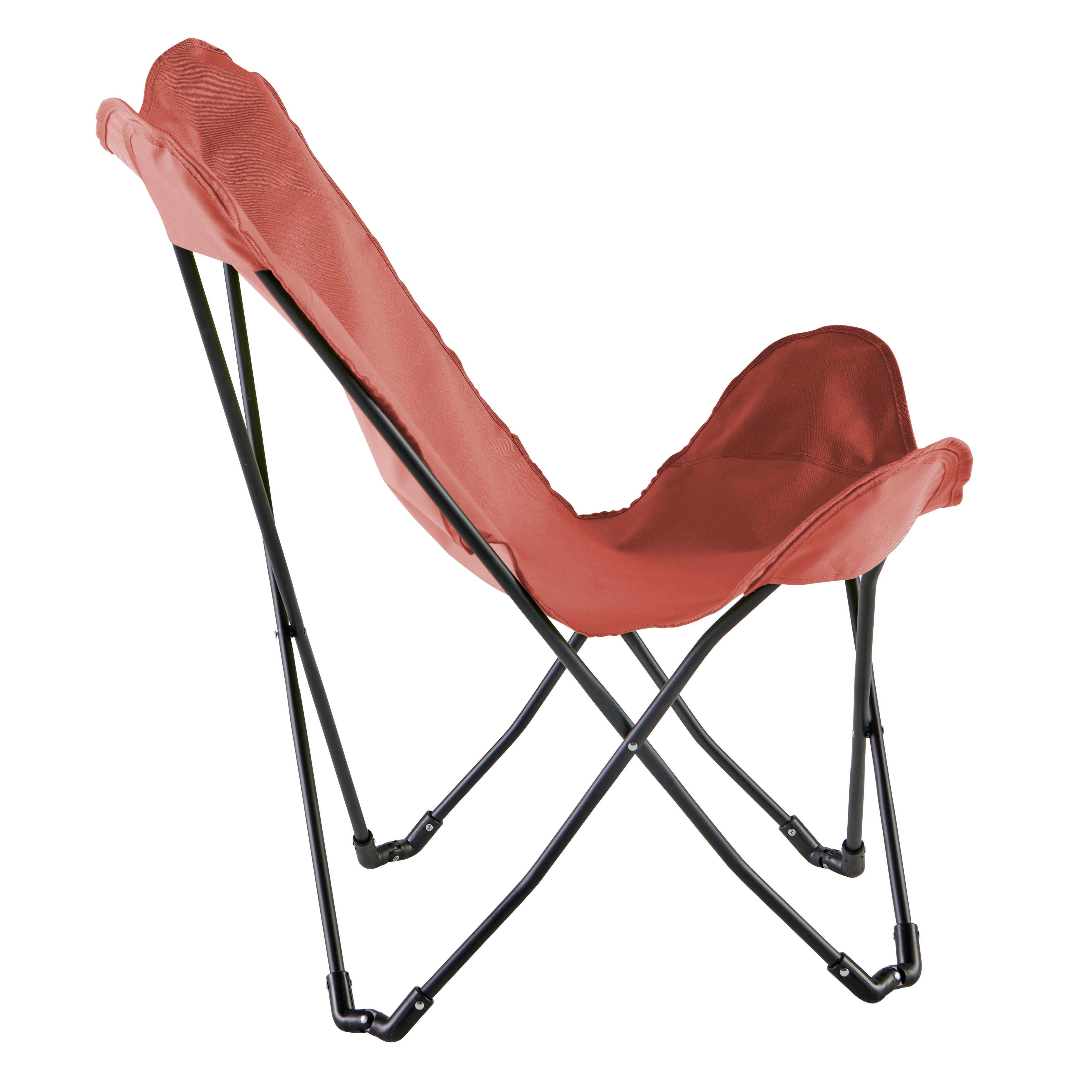 Oviala - Lot de 2 fauteuils papillon pliables terracotta Mariposa - Oviala - Imagen 2