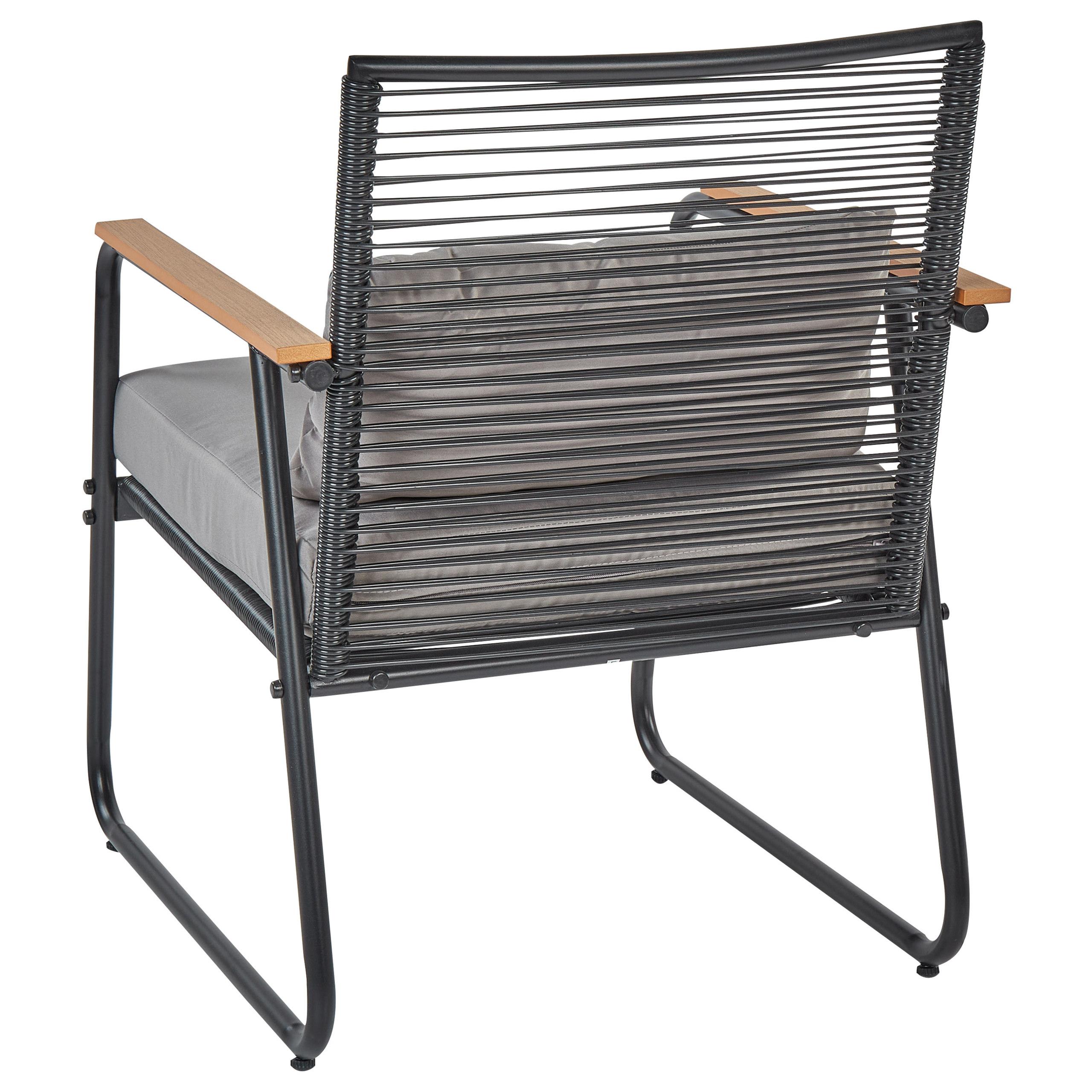 Beliani - Set de jardin, 4 Personnes Acier Noir POMONTE - Beliani - Imagen 6