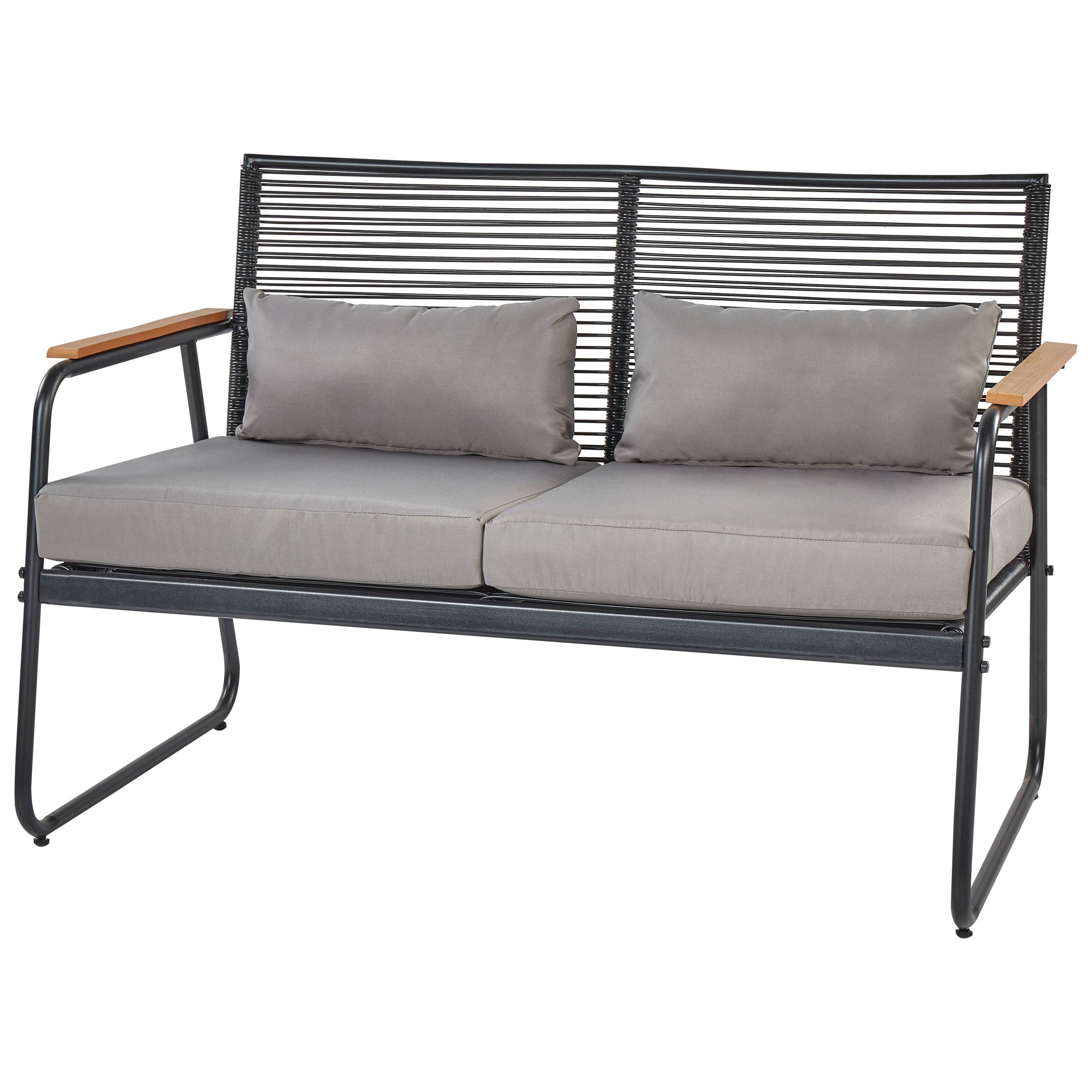 Beliani - Set de jardin, 4 Personnes Acier Noir POMONTE - Beliani - Imagen 7