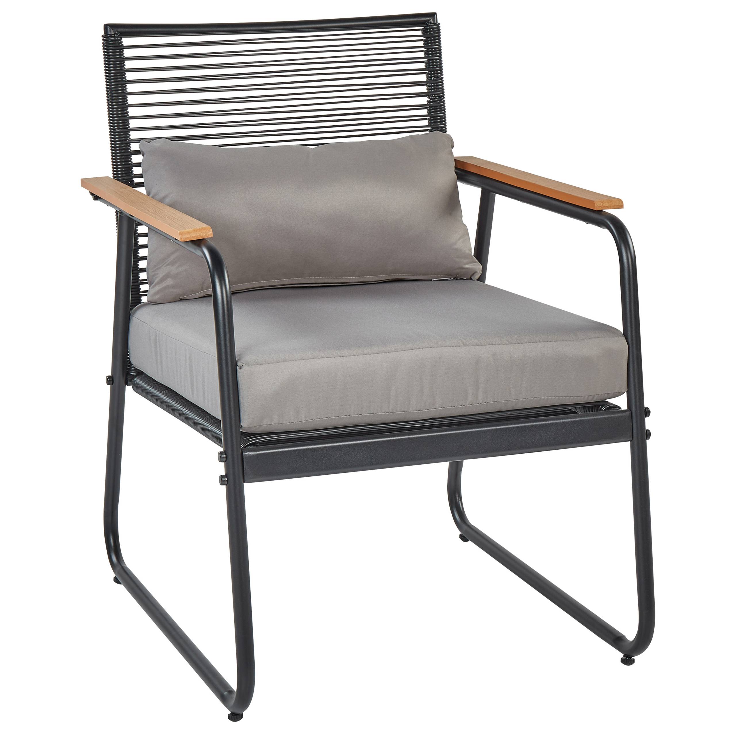 Beliani - Set de jardin, 4 Personnes Acier Noir POMONTE - Beliani - Imagen 4