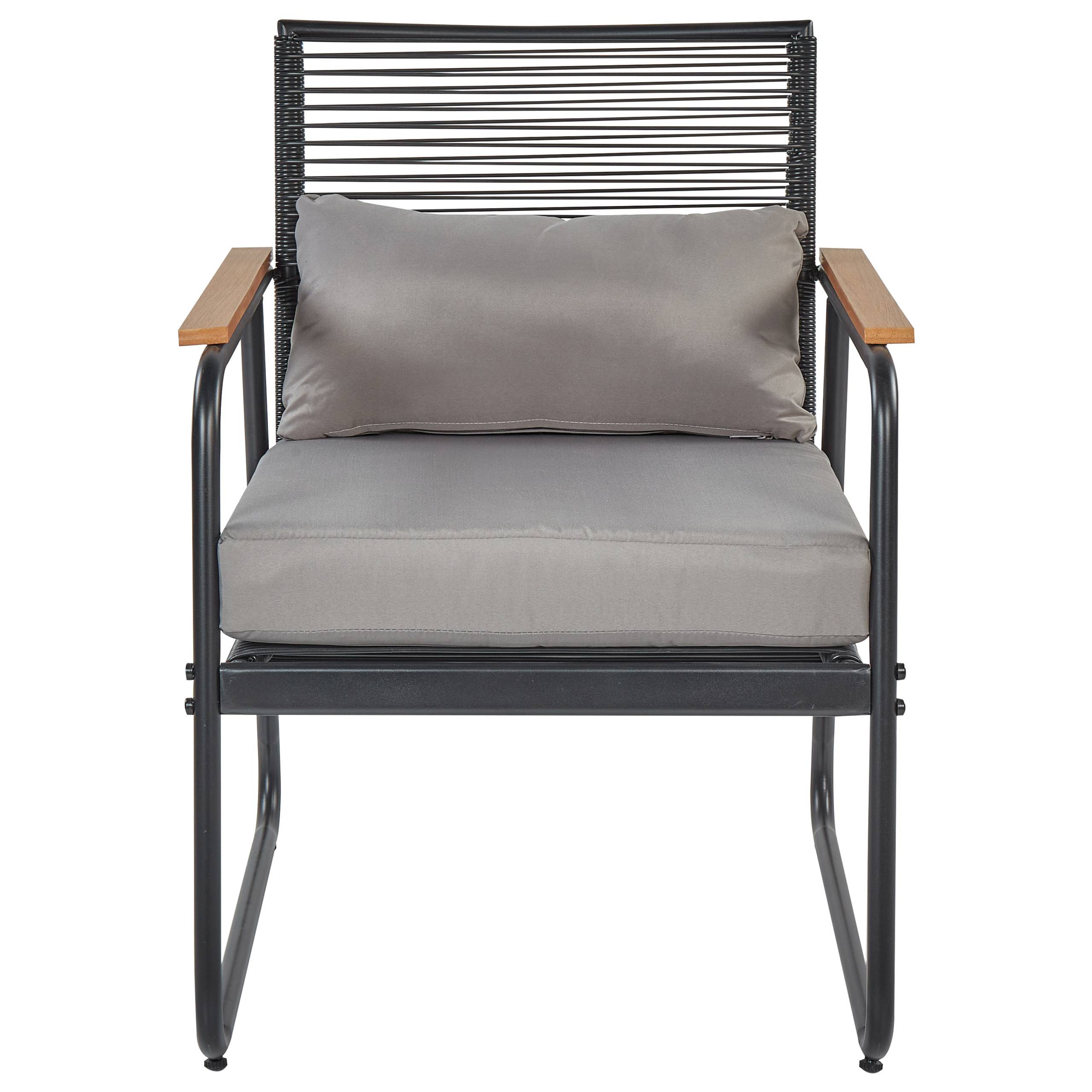Beliani - Set de jardin, 4 Personnes Acier Noir POMONTE - Beliani - Imagen 5