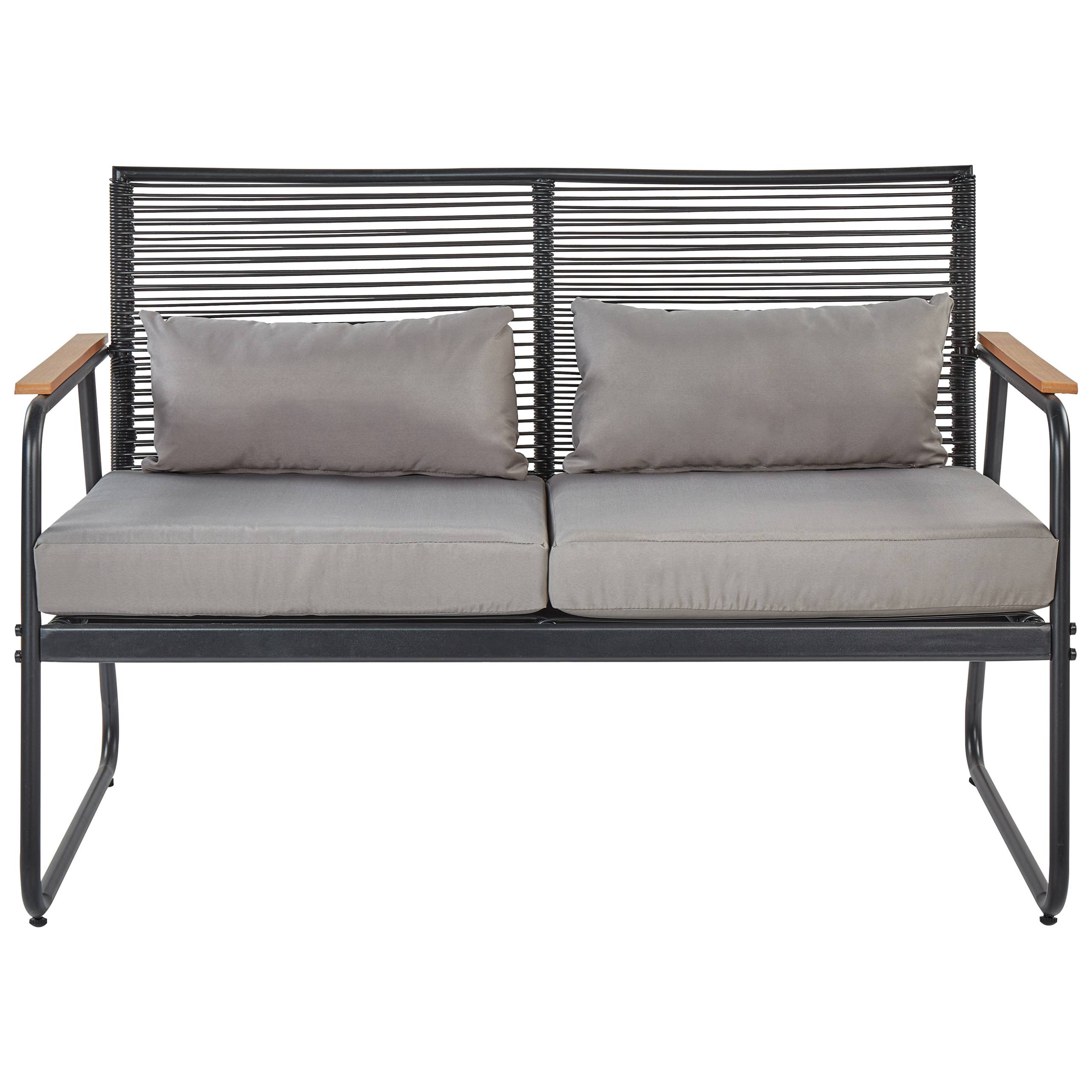 Beliani - Set de jardin, 4 Personnes Acier Noir POMONTE - Beliani - Imagen 8
