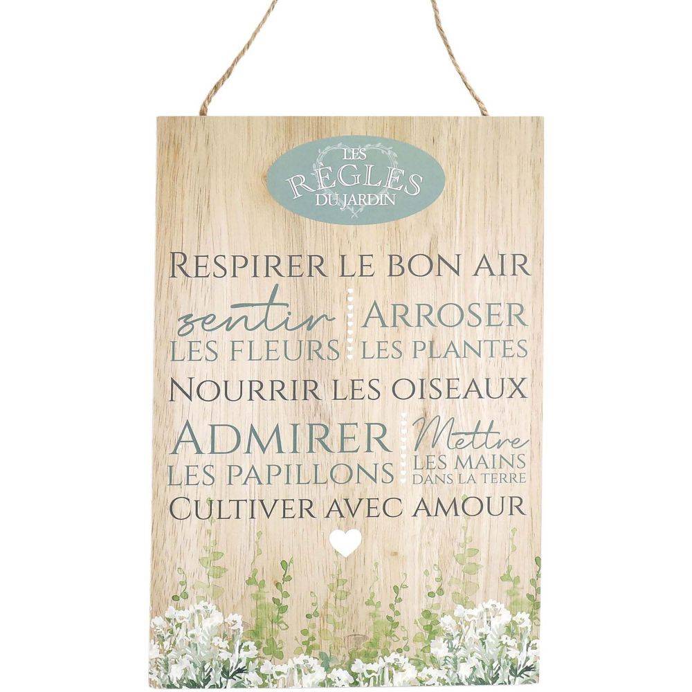 Sil - Plaque en bois Règles du jardin 20 x 30 cm Sil - Imagen 2