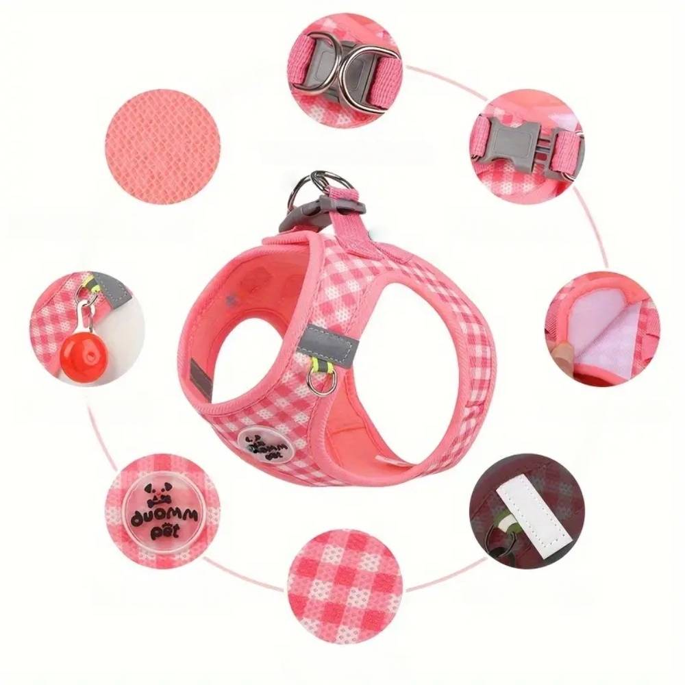 Ensemble harnais et laisse pour chat rose s - IntiMeg - Image 3
