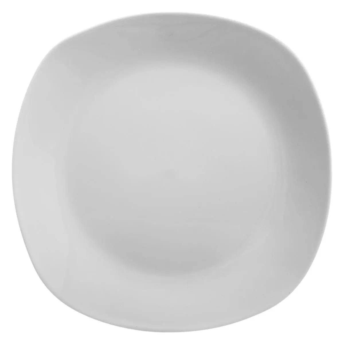 Lot de 6 Assiettes Plates "Plaza" 25cm Blanc - Image 1