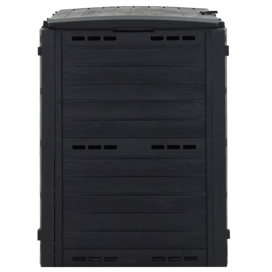 Composteur de jardin polypropylène noir 59.5 x 60 x 81.5 cm, poids:6.78kg - PANGIVO - Image 3