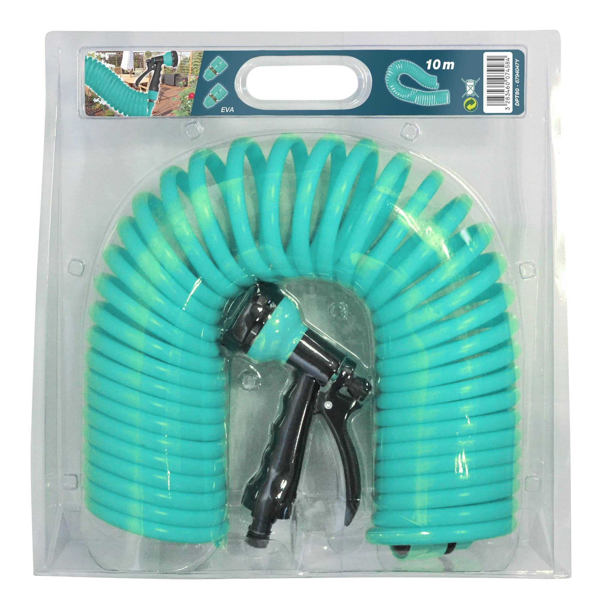 Jardibric - Jardibric - Tuyau d'Arrosage Serpentin en PU 10m - Souple, Résistant & Facile à Utiliser pour Arrosage Précis de Jardin et Balcon - Image 8
