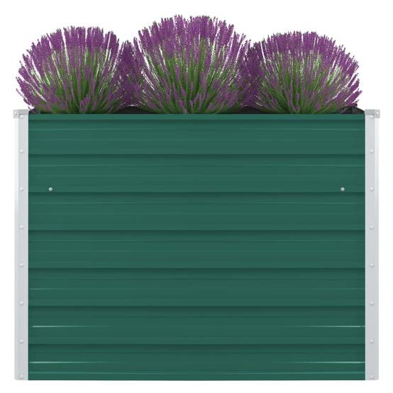 Jardinière - Bac à Fleurs - Pot De Fleurs 100 x 100 x 77 cm Acier galvanisé Vert - Image 2