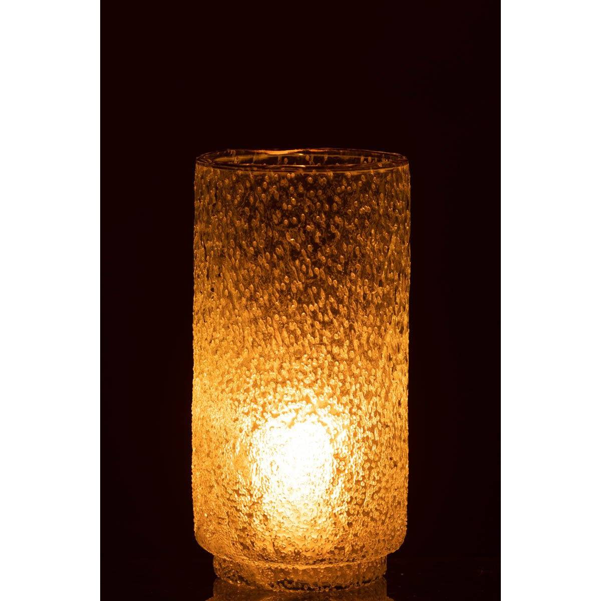 Photophore en Verre Design "Ema" 25cm Transparent - Image 3