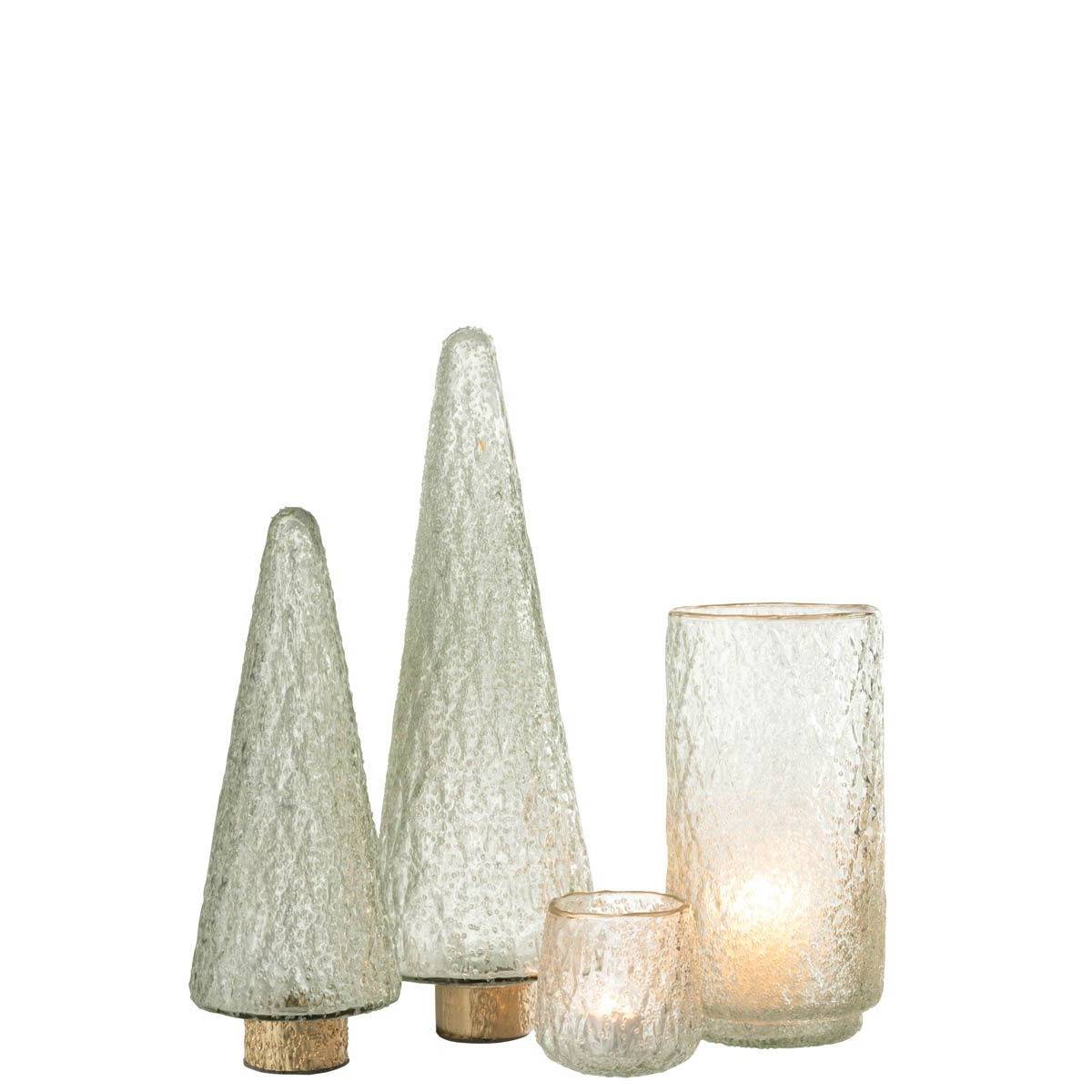 Photophore en Verre Design "Ema" 25cm Transparent - Image 5