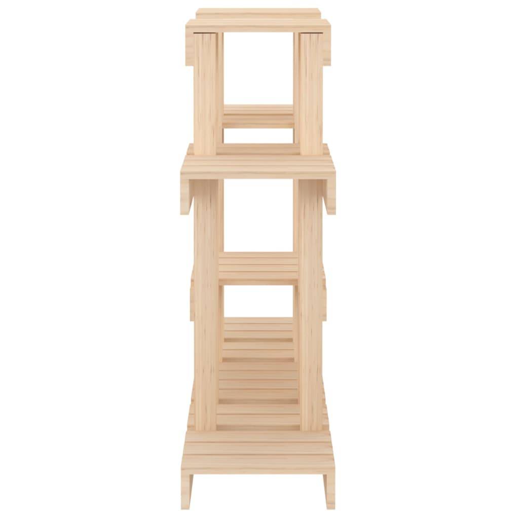 Étagère à Plantes Basse en Bois de Pin Brut Support Robuste pour Jardin Balcon Bois Naturel 77,5cm – ComfortXL Outdoor Living - Image 6
