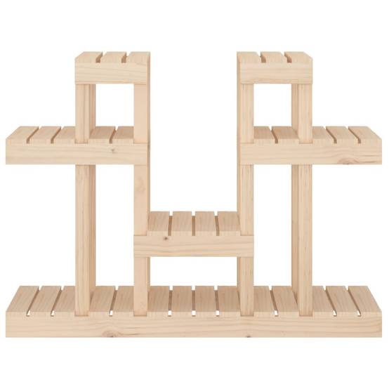 Étagère à Plantes Basse en Bois de Pin Brut Support Robuste pour Jardin Balcon Bois Naturel 77,5cm – ComfortXL Outdoor Living - Image 5