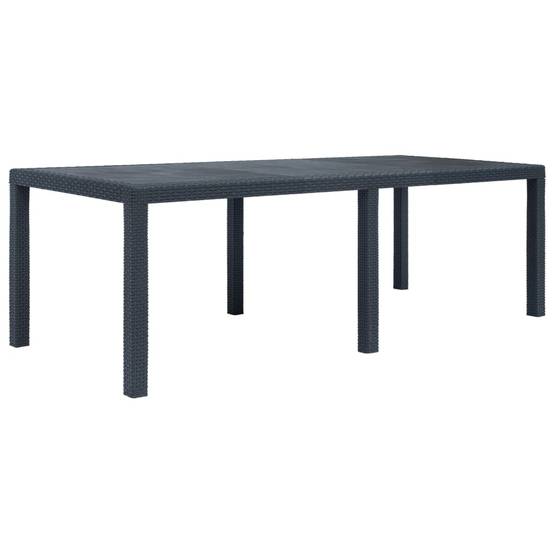 Table de jardin Plastique Anthracite 220 x 90 x 72 cm - PANGIVO - Image 1