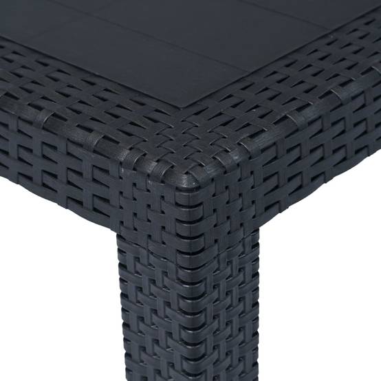 Table de jardin Plastique Anthracite 220 x 90 x 72 cm - PANGIVO - Image 3