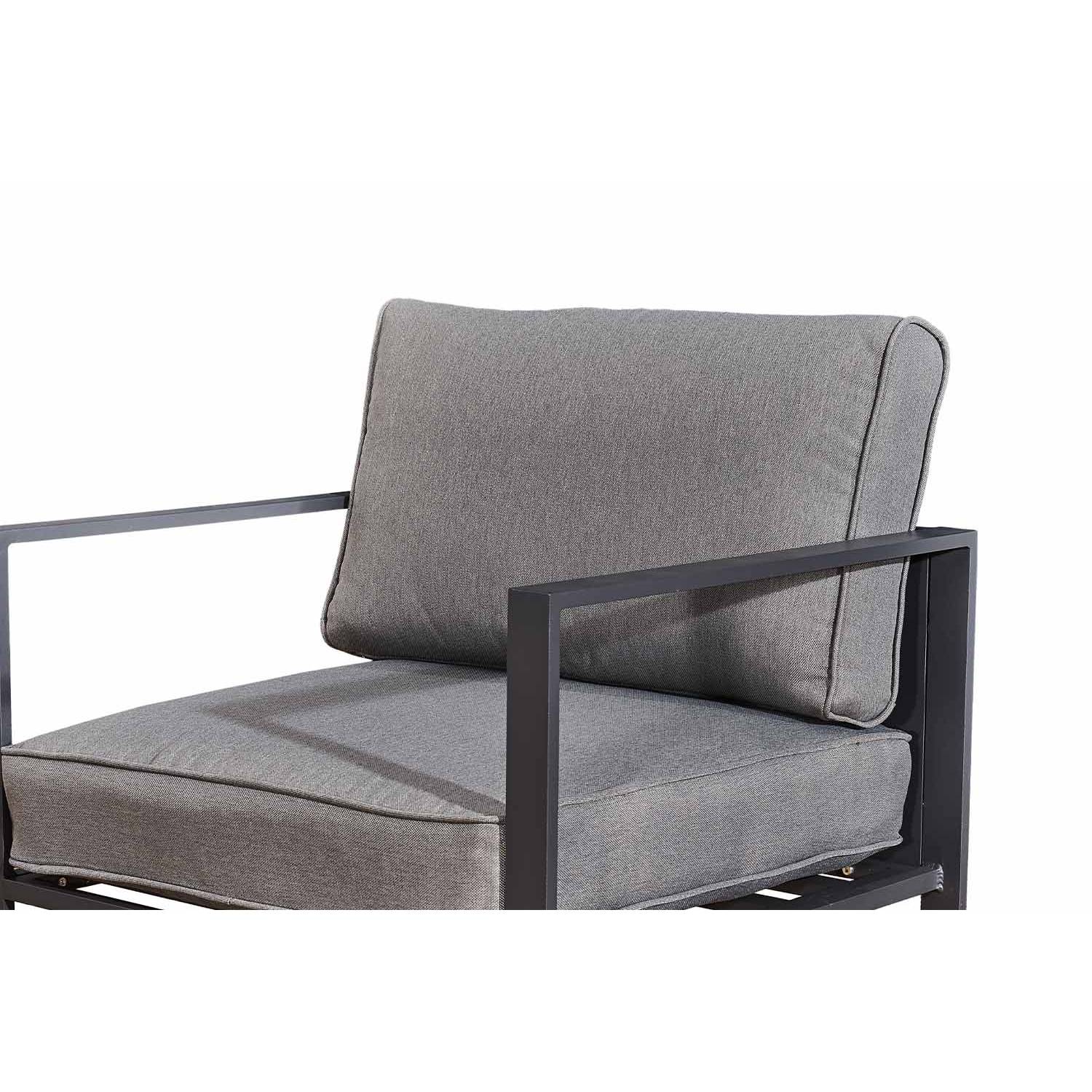 Salon de jardin en aluminium Gris MEMPHIS - Image 4