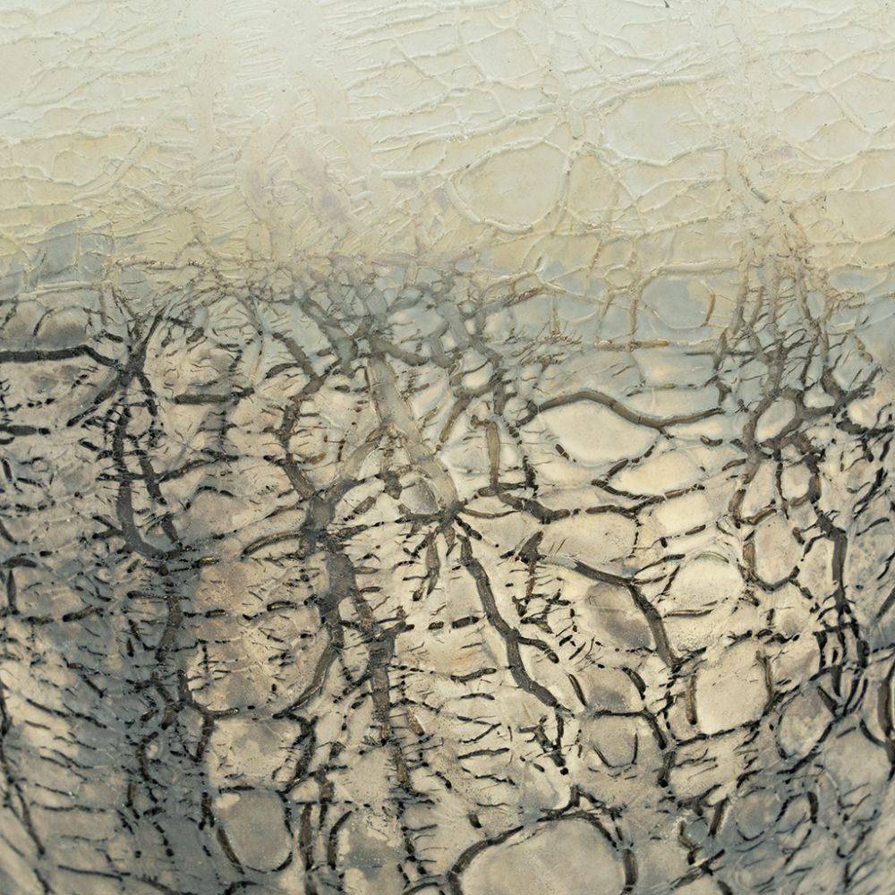 Aubry Gaspard - Photophore en verre givré doré et blanc 15 cm - Imagen 4