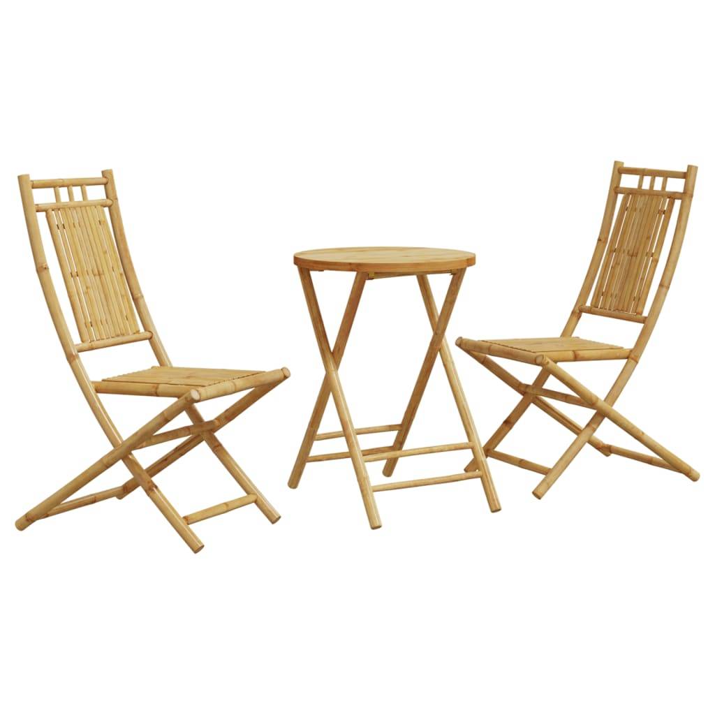 Vidaxl - Ensemble de bistro 3 pcs bambou vidaXL 3278534 - Image 2