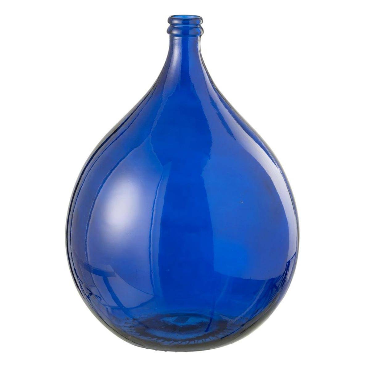 Vase Ballon en Verre "Stripe" 56cm Bleu - Image 1