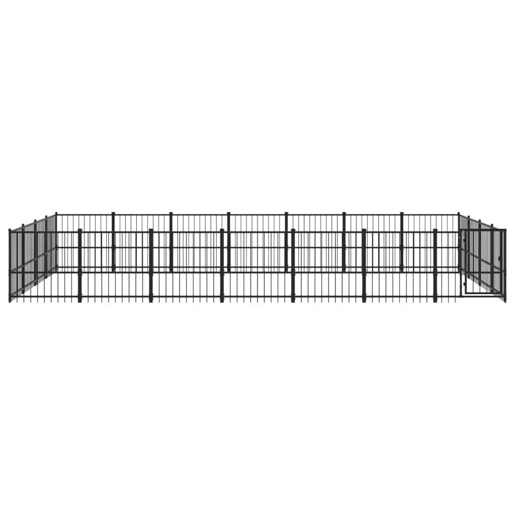 Vidaxl - Chenil d'extérieur pour chiens Acier 26,35 m² vidaXL 3124629 - Imagen 7