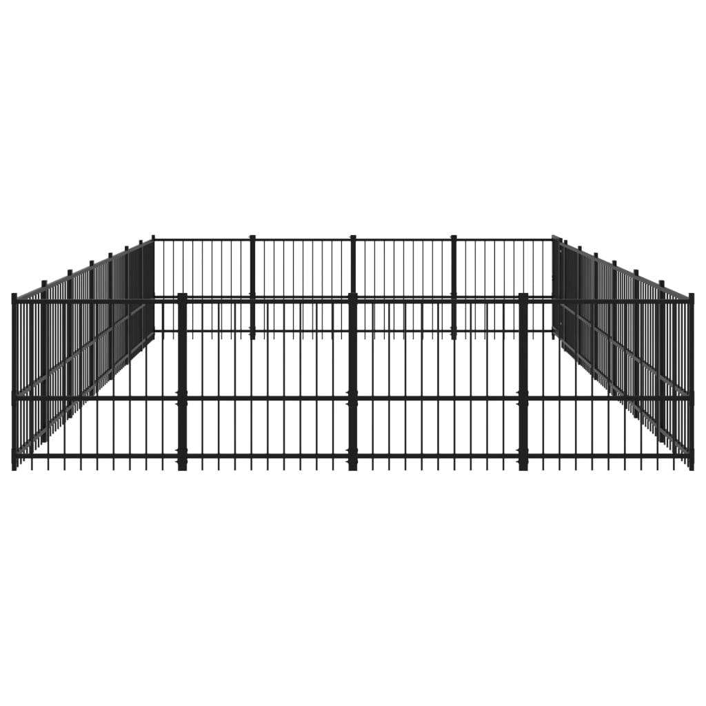 Vidaxl - Chenil d'extérieur pour chiens Acier 26,35 m² vidaXL 3124629 - Imagen 5