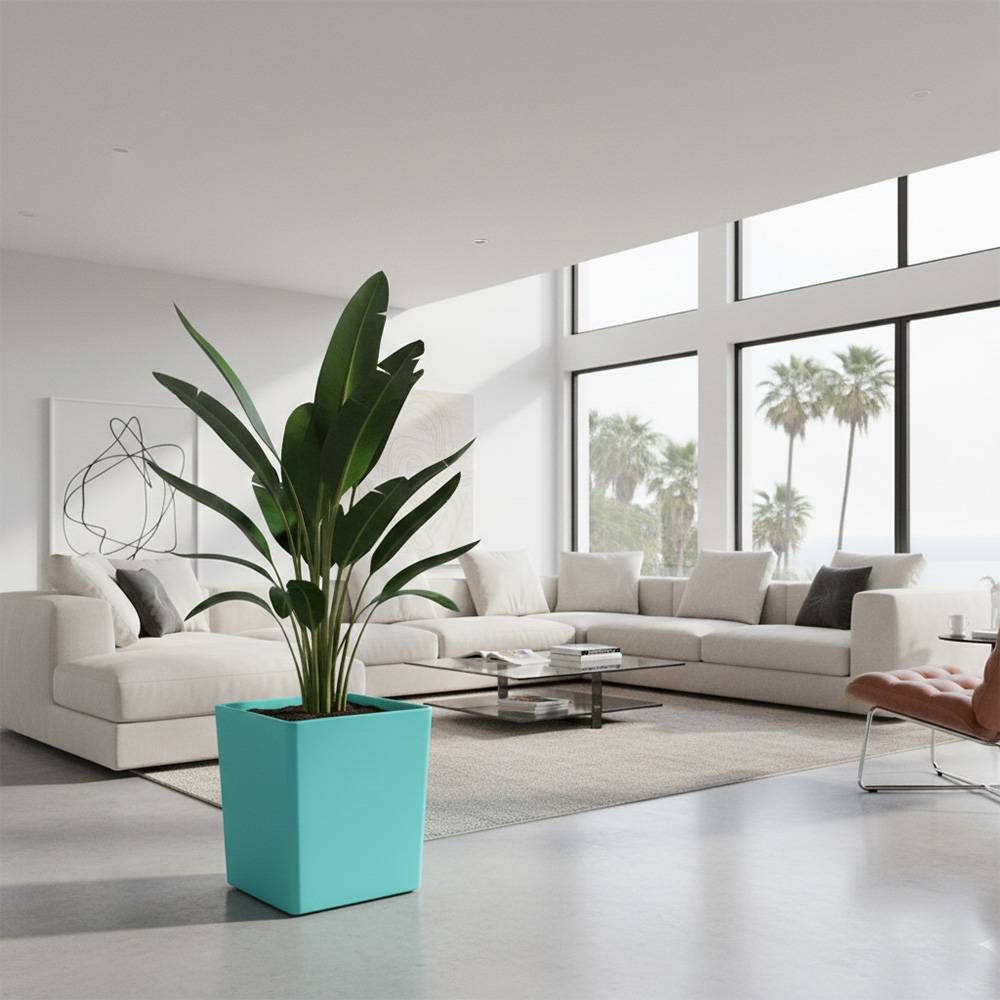 Pot de fleurs carré cubio h 50 cm-plast'up rotomoulage - Image 3