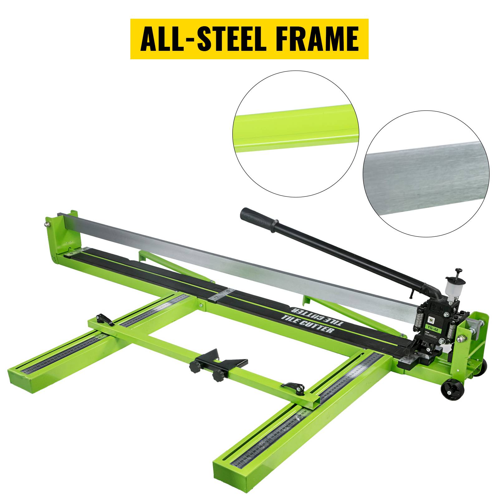 SucceBuy Coupe-carrelage manuel TG-02 1,2 m - coupe jusqu’à 1200 mm, épaisseur 6–15 mm, roue alliage et tête coulissante précise - Image 8