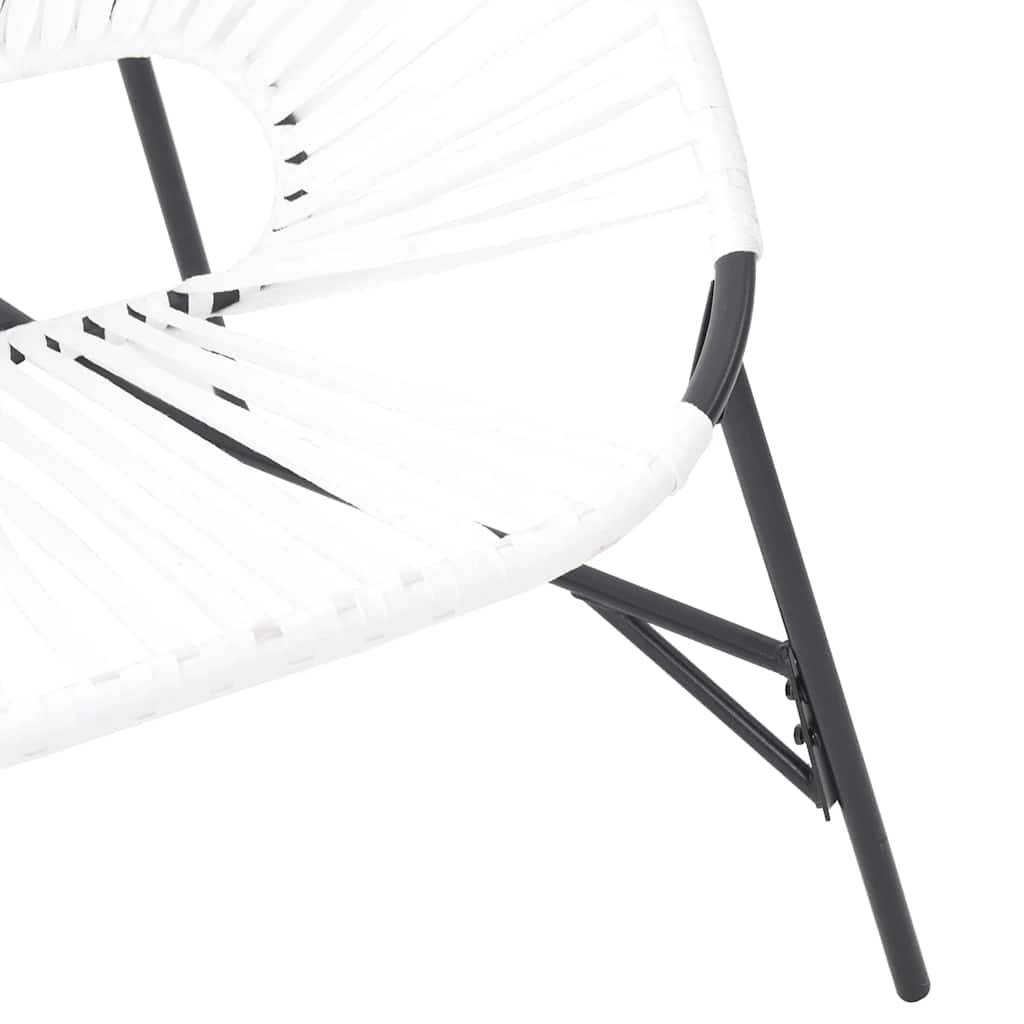 Vidaxl - Lot de 3 Chaise de jardin noir et blanc résine tressée vidaXL 4009293 - Image 4