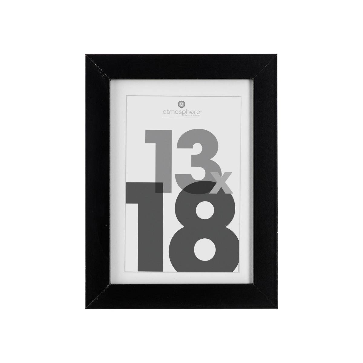 Atmosphera - Cadre photo bois "Eva" noir 13x18cm - Atmosphera Créateur d'intérieur - Imagen 2