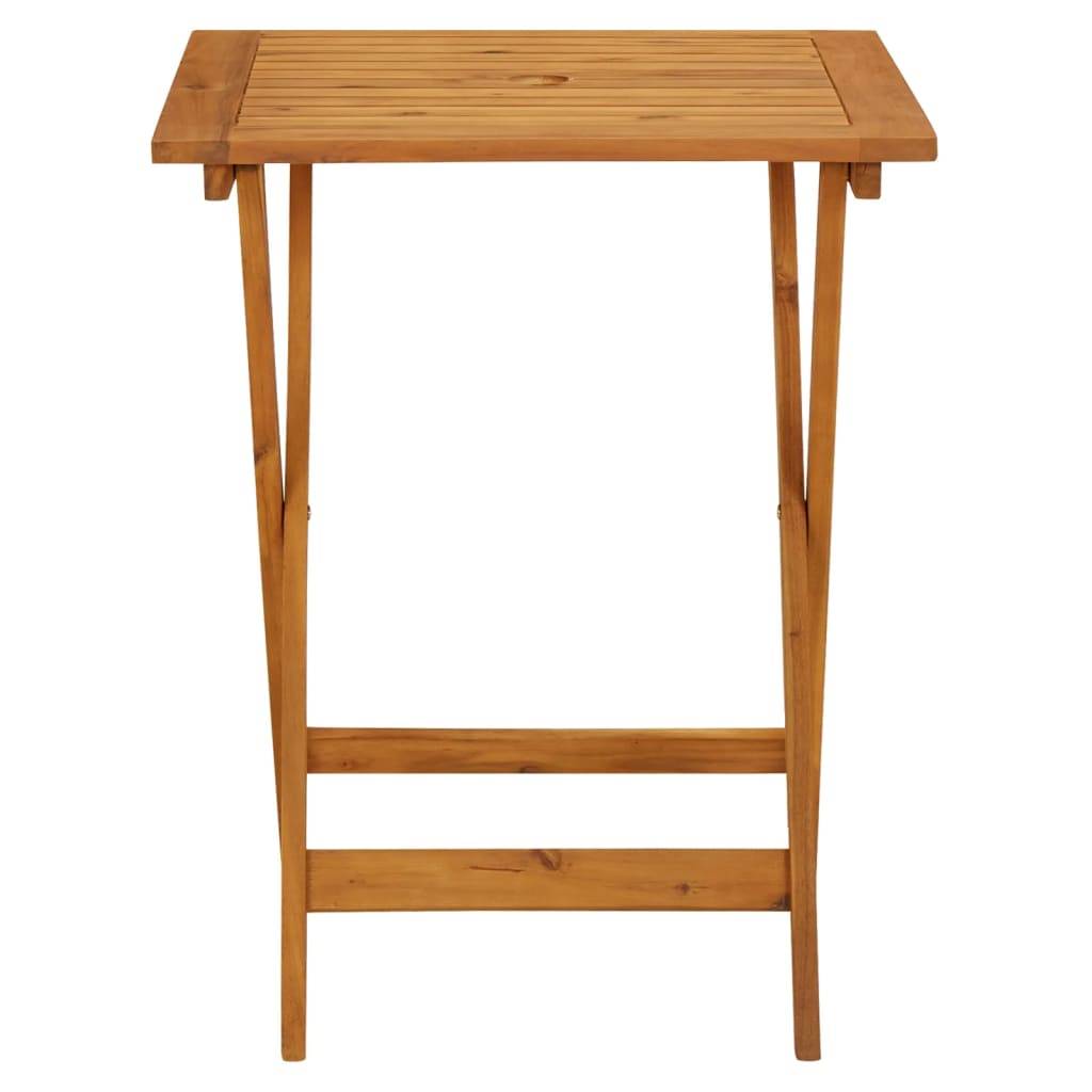 Ensemble de bistro 3 pcs | Mobilier d'extérieur noir polypropylène et bois massif Maison Chic - Image 6