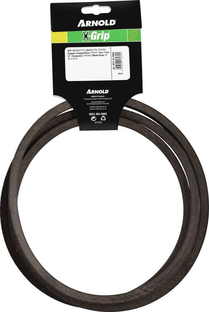 Arnold - Courroie trapézoïdale X-Grip V de type 5L850 Arnold - Imagen 4