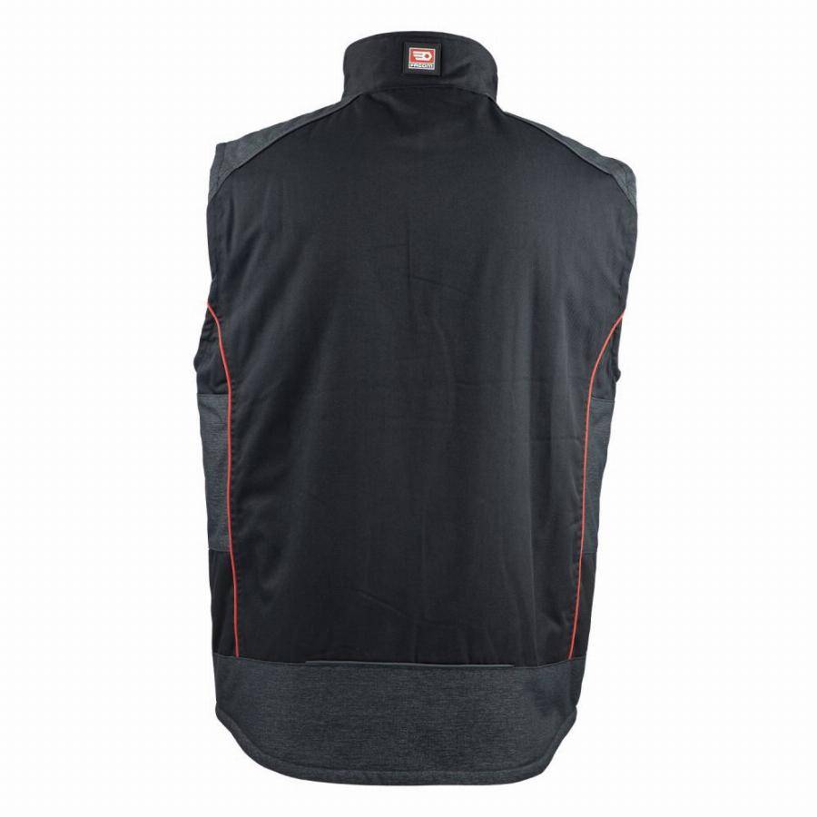 Facom - Gilet de travail bodywarmer matelassé FACOM Track Noir/Rouge Taille L - FXWW5000E-L - Imagen 2