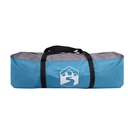 Tente Tunnel Familiale Polyester Imperméable avec Espace de Vie pour Camping Bleu 8 Personnes – ComfortXL Outdoor Living - Image 10