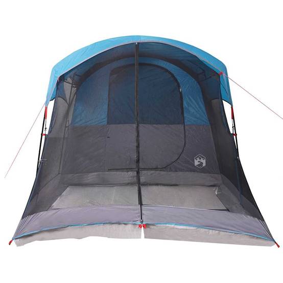 Tente Tunnel Familiale Polyester Imperméable avec Espace de Vie pour Camping Bleu 8 Personnes – ComfortXL Outdoor Living - Image 8