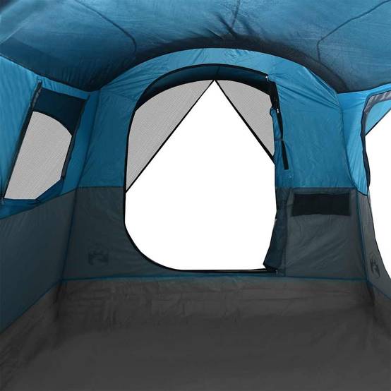 Tente Tunnel Familiale Polyester Imperméable avec Espace de Vie pour Camping Bleu 8 Personnes – ComfortXL Outdoor Living - Image 6