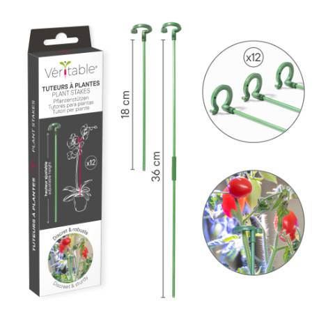Veritable - Kits 12 tuteurs en fibre de verre (18 à 36 cm) - Véritable - Imagen 1