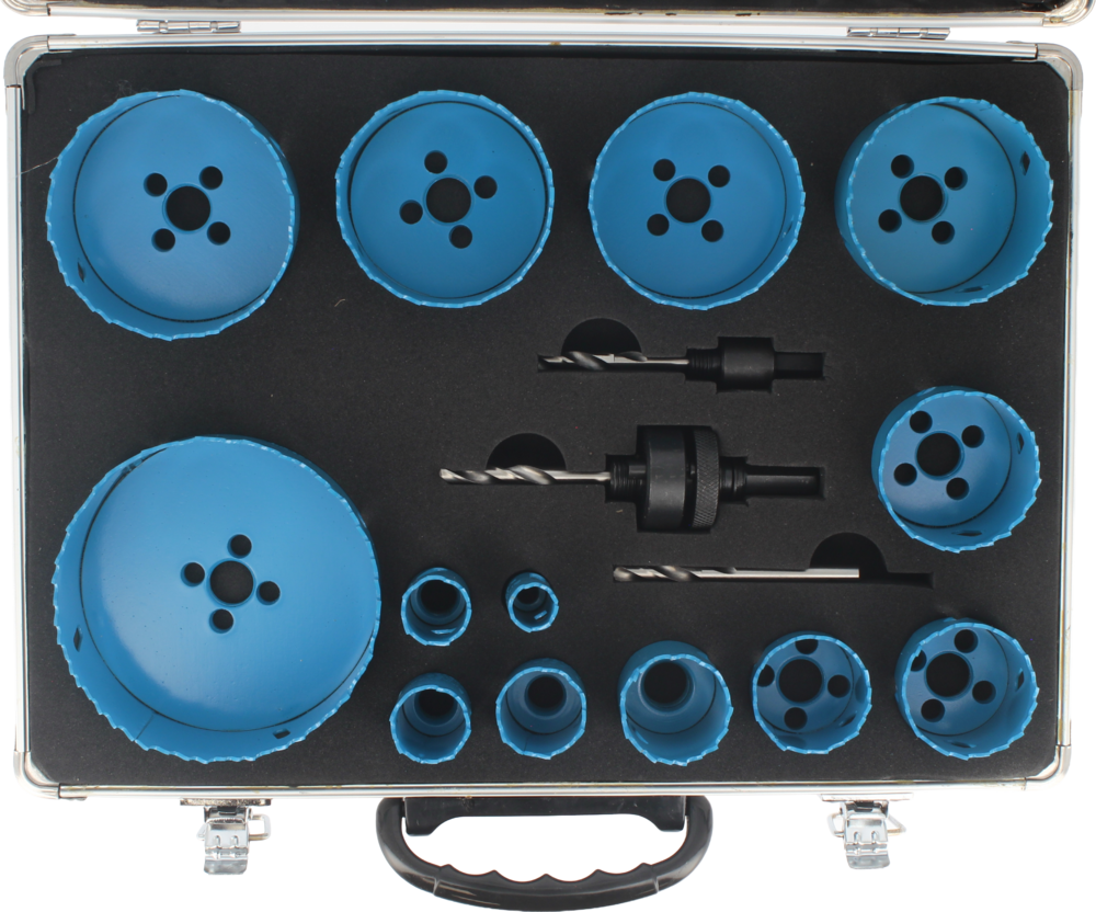13 TREPANS BIM D16 A 102 + 2 MANDRINS + 3 FORETS COFFRET - 5013 - LEMAN - Imagen 2