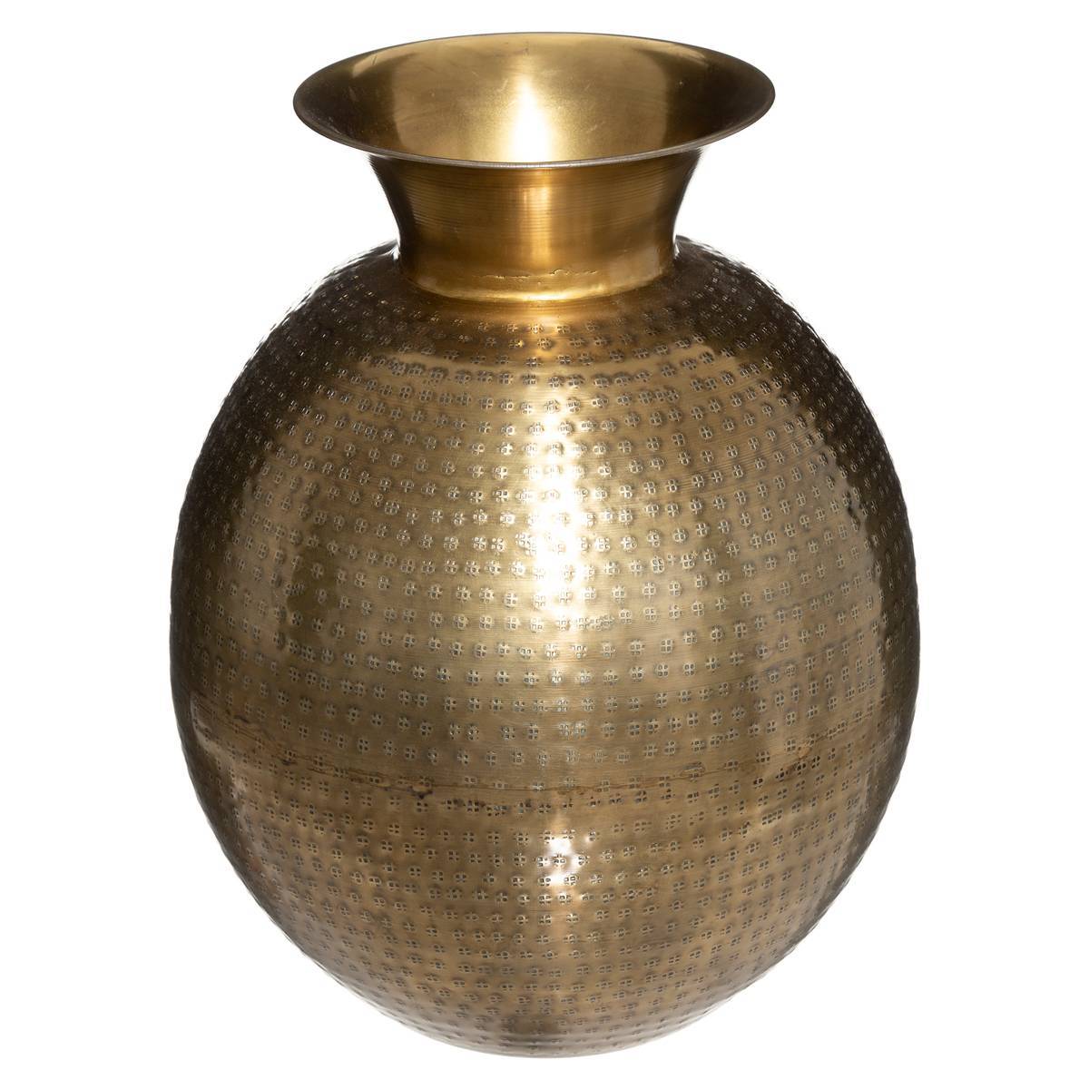 Atmosphera - Vase "Oasis" métal martelé doré H40cm - Atmosphera Créateur d'intérieur - Imagen 2