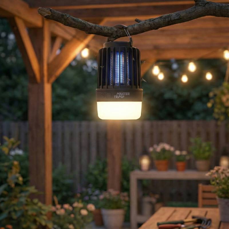 Lampe anti moustique UV rechargeable – MASTER TRAP BY FAVEX - Piège insectes électrique – intérieur extérieur – USB – 25 m² - Image 3
