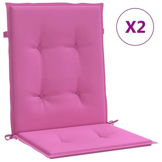 Coussins de chaise à dossier bas polyester rose 100 x 50 x 4 cm, poids:1.1kg - PANGIVO - Image 2