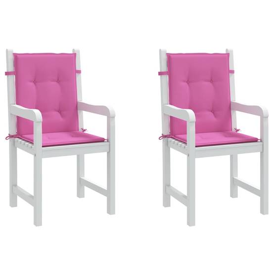 Coussins de chaise à dossier bas polyester rose 100 x 50 x 4 cm, poids:1.1kg - PANGIVO - Image 4