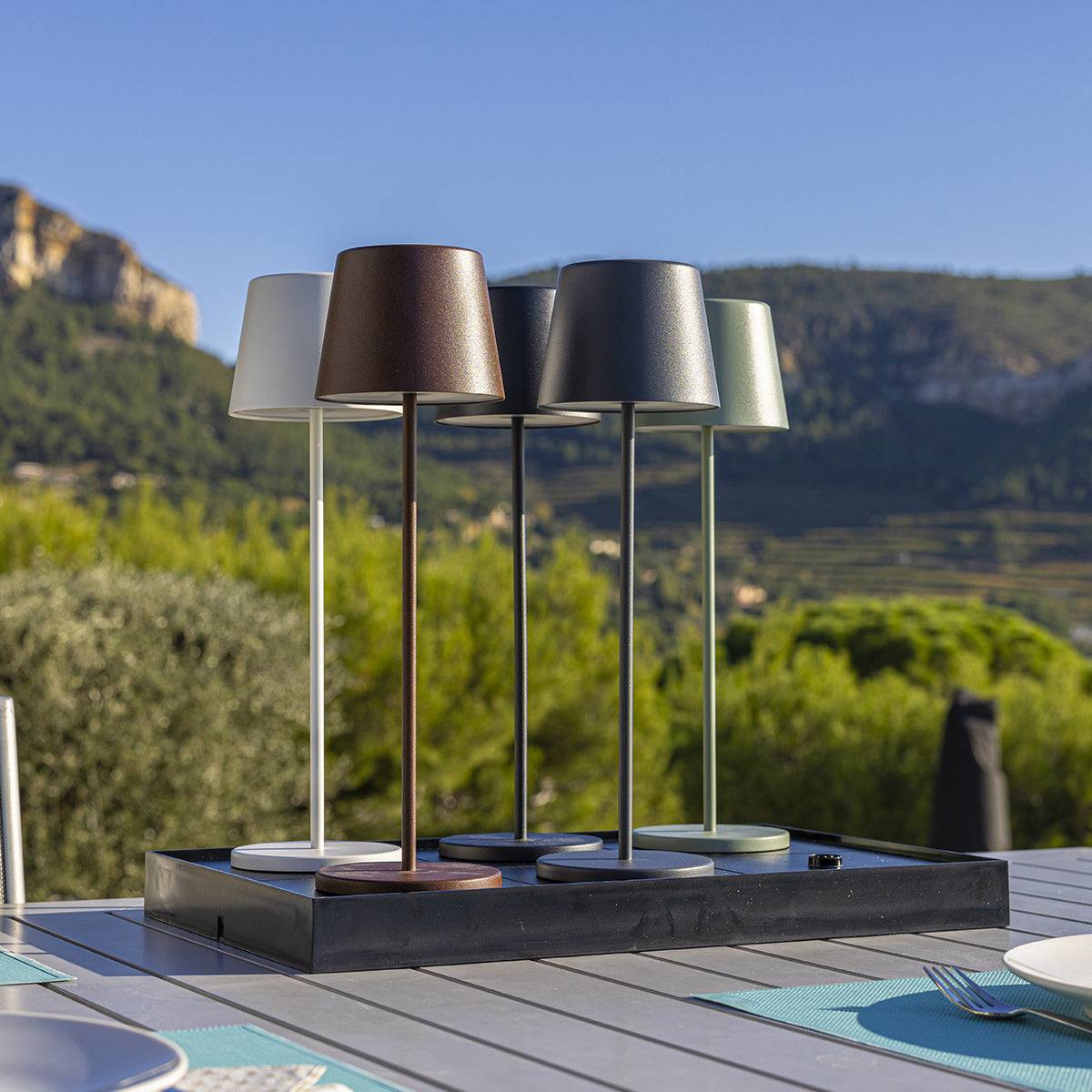 Lumisky - Base de chargement induction KELLY PLATE pour 6 lampes KELLY, SOPHIA, RUBY - Imagen 5