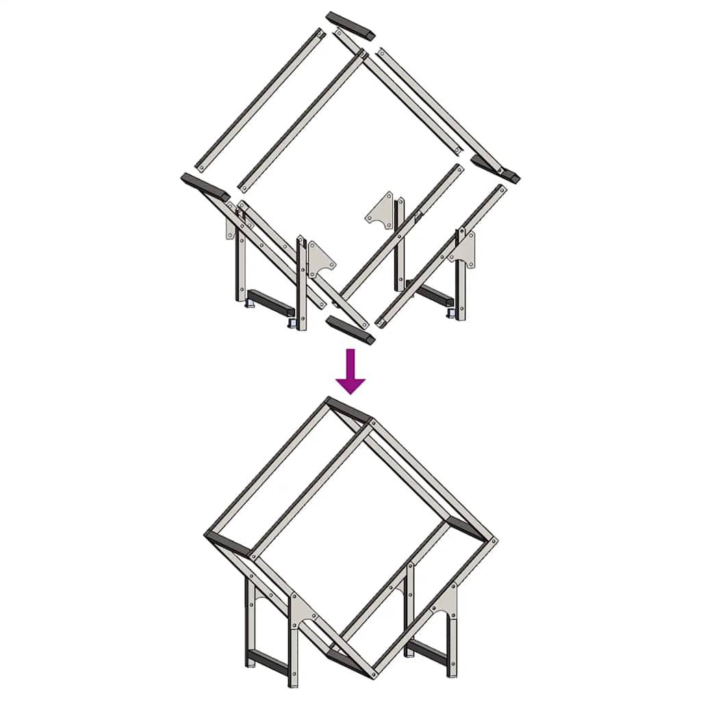 Porte-bûches design en acier pour cheminée intérieur Blanc 50x25x50 cm – ComfortXL Outdoor Living - Image 9