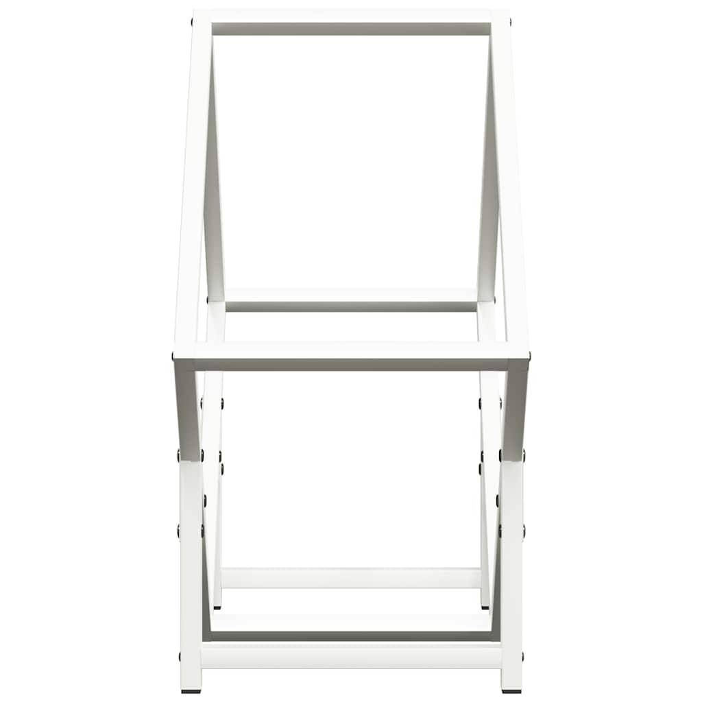 Porte-bûches design en acier pour cheminée intérieur Blanc 50x25x50 cm – ComfortXL Outdoor Living - Image 6