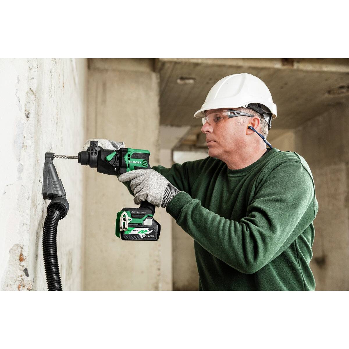 Perforateur SDS+ 18mm Brushless 18V Li-ion 1,3 J - 2 modes - HIKOKI - sans batterie, ni chargeur - HitCase II - DH18DPBW2Z - Image 5